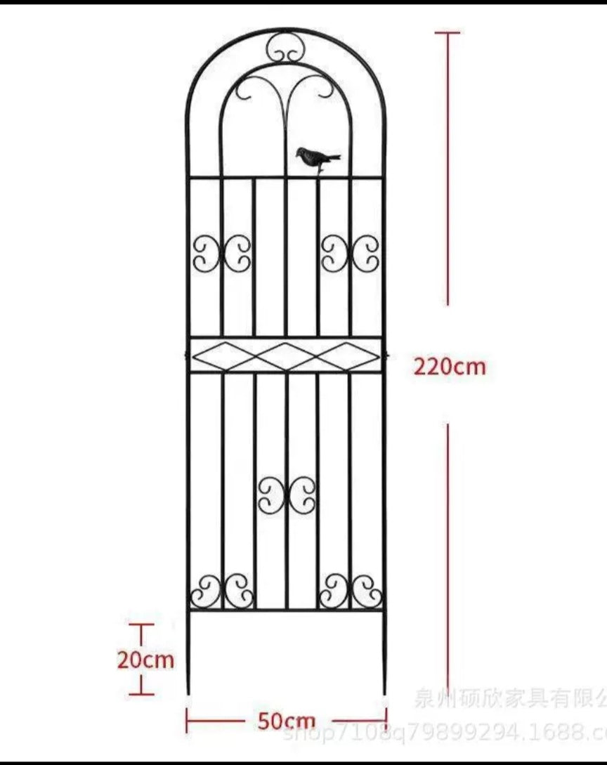 铁艺围墙护栏爬藤花架50*220